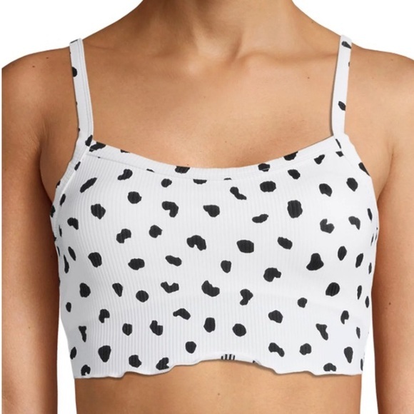 No Boundaries Other - Dalmation Print Swimsuit Top NEW Medium Full Coverage Bikini no boundaries White